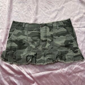 Roxy Gray Camouflage Mini Skirt